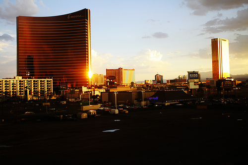 Las Vegas strip sunrise