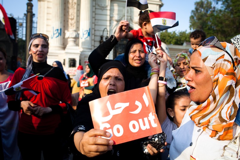 Thousands gather outside the presidential palace in Cairo on July 2nd demanding the removal of Egyptian president Mohamed Morsi. (Photo by Keith Lane )