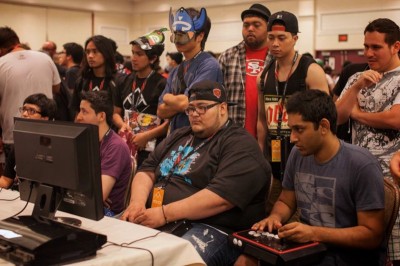 Gamers from around the globe go head to head at the Evo fighting video game competition in Las Vegas on July 13th, 2013. (Photo by Singh Lion )