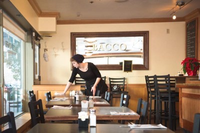 Server Hayley Lund at Bacco Café, serving breakfast and lunch upstairs from Chan. (Photo by Soyon Im)