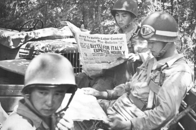 Japanese-Americans from the 442nd combat team in WWII. (Photo via UC Berkeley)