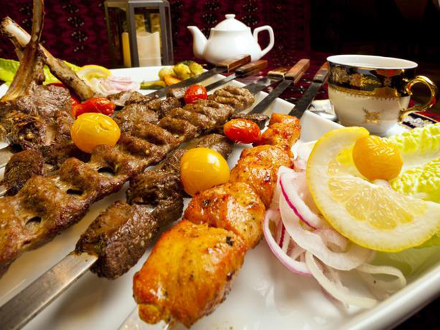 Ariana Authentic Afghan Cuisine's many offerings of beef, lamb and chicken kabob. (Courtesy of Ariana Authentic Afghan Cuisine)