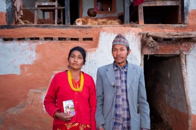 Shanta's parents, Sushila Darnal (mother) and Chhabilal Darnal (father), live in a small village in the Ramechhap District of Nepal about 160 miles from the capitol, Kathmandu. (Photo by Scott Squire)
