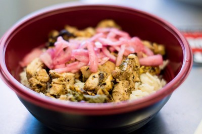 A chicken nanga bowl from Roll OK Please. (Photo by Chi Shen)