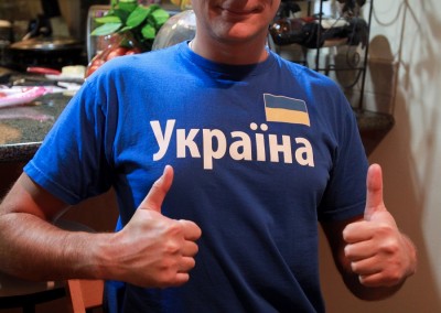 Pedchenko’s T-shirt is just one example of the Ukrainian community’s unprecedented desire to show off their heritage. (Photo by Kseniya Sovenko)
