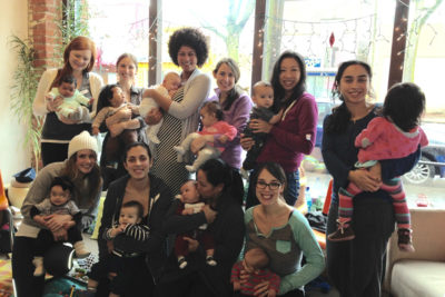 Mothers of newborns get together to build community and discuss multiracial parenting. (Photo courtesy of Families of Color Seattle)