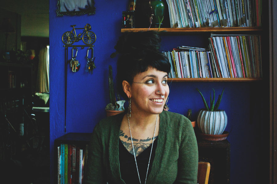 Nyky Gomez, founder of Brown Recluse Zine Distro. (Photo by Atoosa Moinzadeh)
