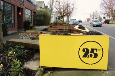 Last year, Cortona Café raised over fifteen-thousand dollars to build a parklet outside of the job. The seating area utilizes potentially underutilized space.
