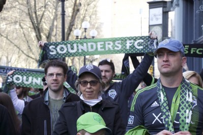 Key #1 to being a Sounders fan: Have a scarf. (Photo by Justice Magraw)