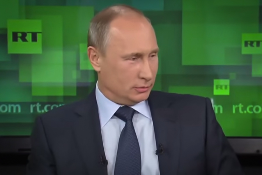 Vladimir Putin on a 2013 RT broadcast.