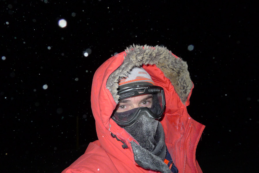 Nasko Abadjiev in gear built to withstand nighttime temperatures of 75 below. (Courtesy photo)