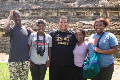 Zion, Azeb, Jordan, Eyerusalem Reagan at the Pyramids of El Tajin in Veracruz, Mexico. (Courtesy photo)