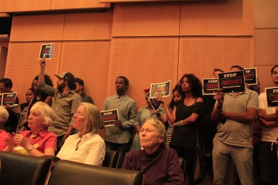 Young protestors of planned hookah bar bans overflowed City Hall during Public Comment.(Photo by Goorish Wibneh)