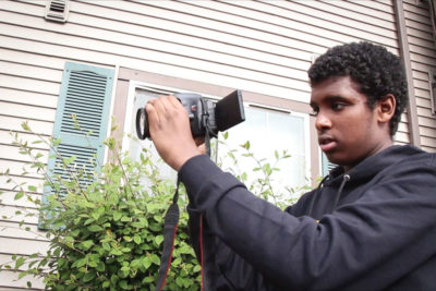 Somali American filmmaker and comedian Liban Barre. (Video still by Starla Sampaco)