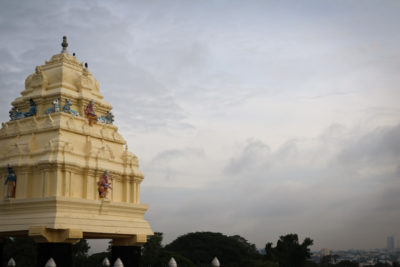 A Hindu temple seen from Bangalore’s Lalbagh Botanical Garden. (Photo by Kate Clark)