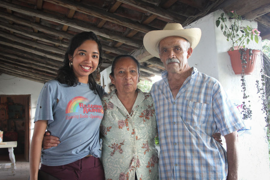 The author, left, with her great aunt Aucencia Lagunas Aguilar and great uncle Pedro Mansevo in their home in Taxco, Guerrero. (Courtesy photo)