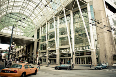 The current location of the Washington State Convention Center in downtown Seattle, which is scheduled to expand 3 blocks. (Photo by Andrew Taylor via Wikimedia)